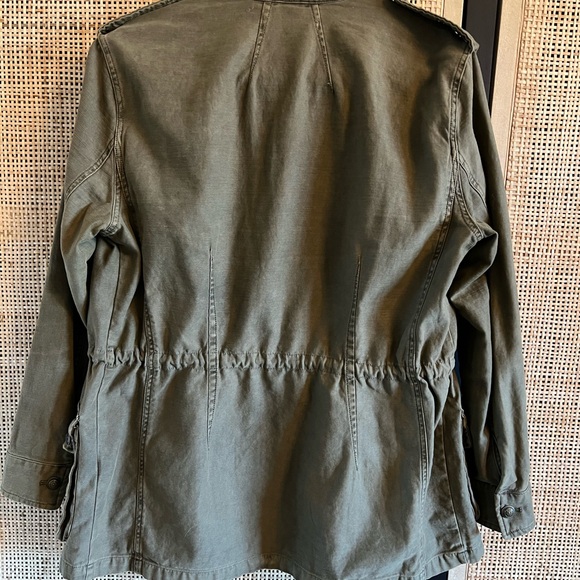 FREE PEOPLE Oversized, green military cargo jacket. Size M. - Picture 2 of 9
